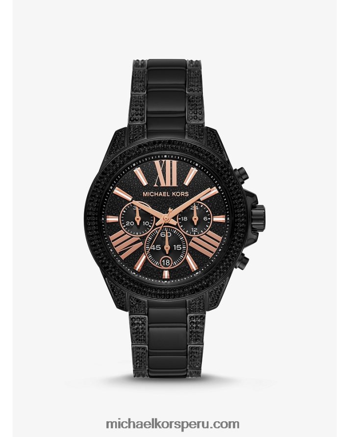 Z48V2432 negro mujer Michael Kors reloj wren pave