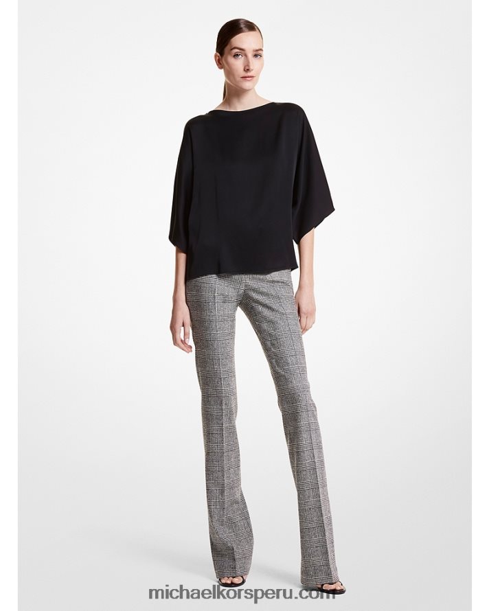 Z48V3606 negro unisexo Michael Kors colección nikki blusa satín charmeuse