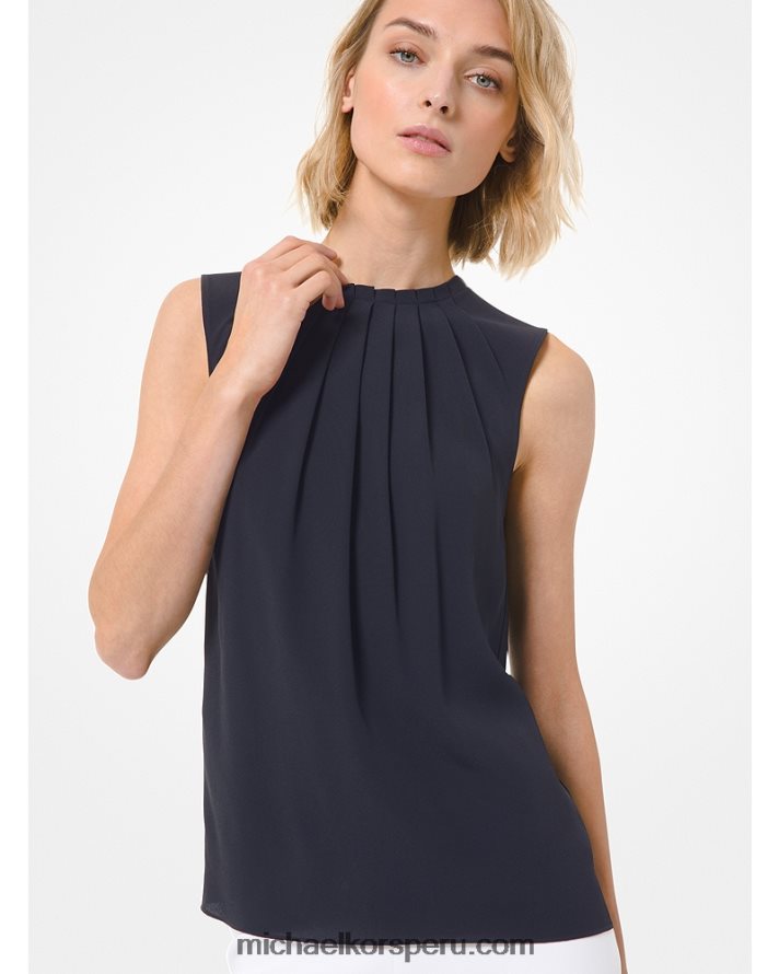 Z48V3707 Armada unisexo Michael Kors blusa plisada en mezcla de seda