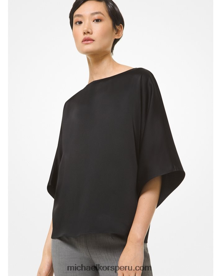 Z48V3746 negro unisexo Michael Kors colección nikki blusa satín charmeuse