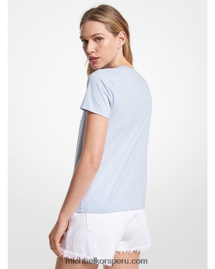 Z48V381 es cambray mujer Michael Kors playera con logo estampado