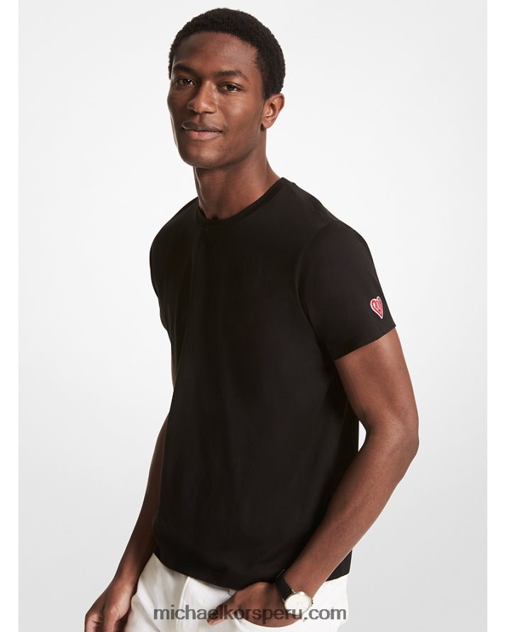 Z48V465 negro mujer Michael Kors ver el hambre detener el amor camiseta unisex de algodón orgánico