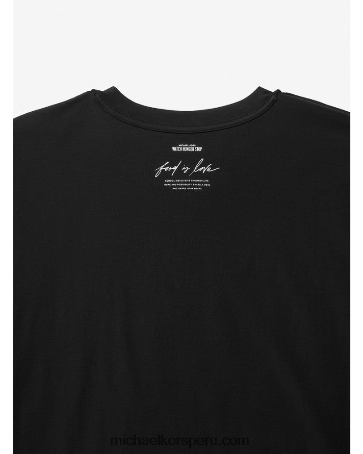 Z48V465 negro mujer Michael Kors ver el hambre detener el amor camiseta unisex de algodón orgánico