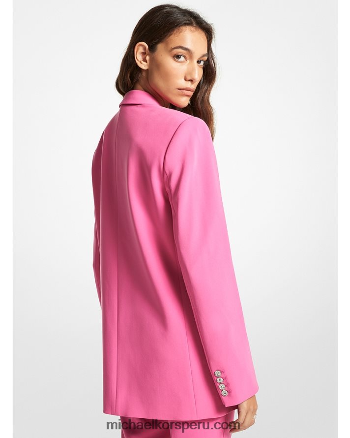 Z48V198 cereza mujer Michael Kors blazer boyfriend de crepé