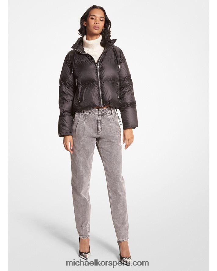 Z48V318 negro mujer Michael Kors chamarra capitonada acolchada