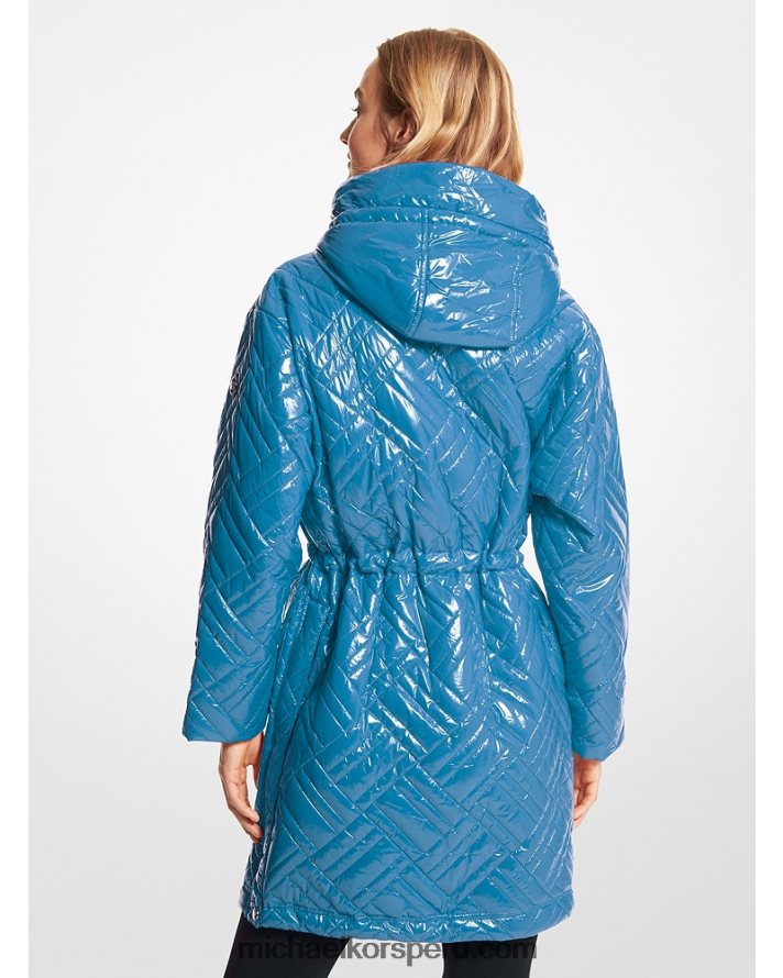 Z48V354 laguna mujer Michael Kors abrigo capitonado de nailon cire