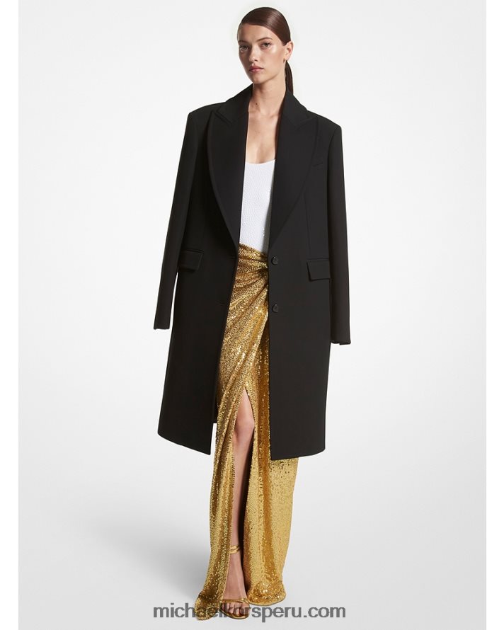 Z48V3456 duna unisexo Michael Kors falda pareo de jersey elástico con lentejuelas bordadas a mano