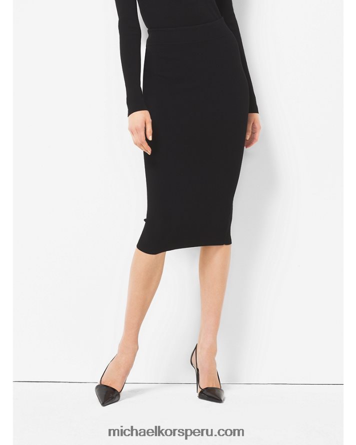 Z48V3694 negro unisexo Michael Kors falda lápiz de viscosa elástica