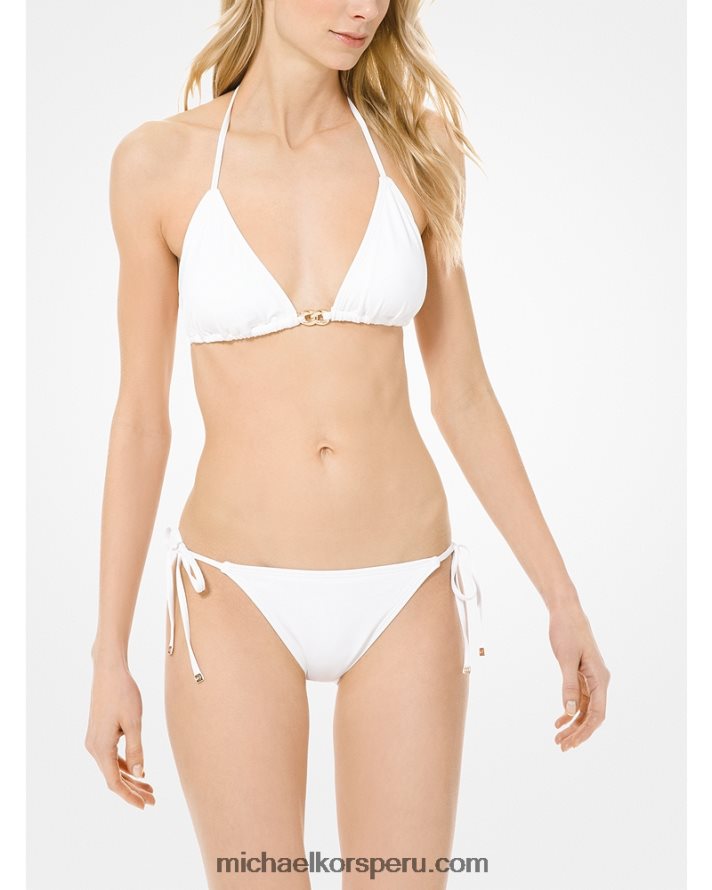 Z48V571 blanco mujer Michael Kors top de bikini triangular