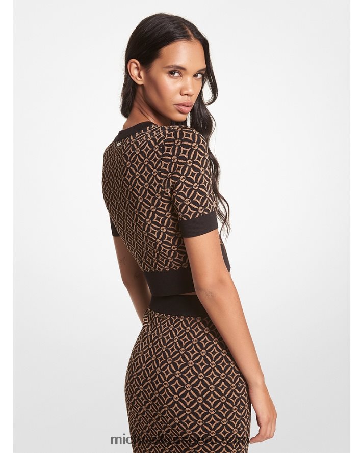 Z48V403 cáscara mujer Michael Kors top con logo en jacquard