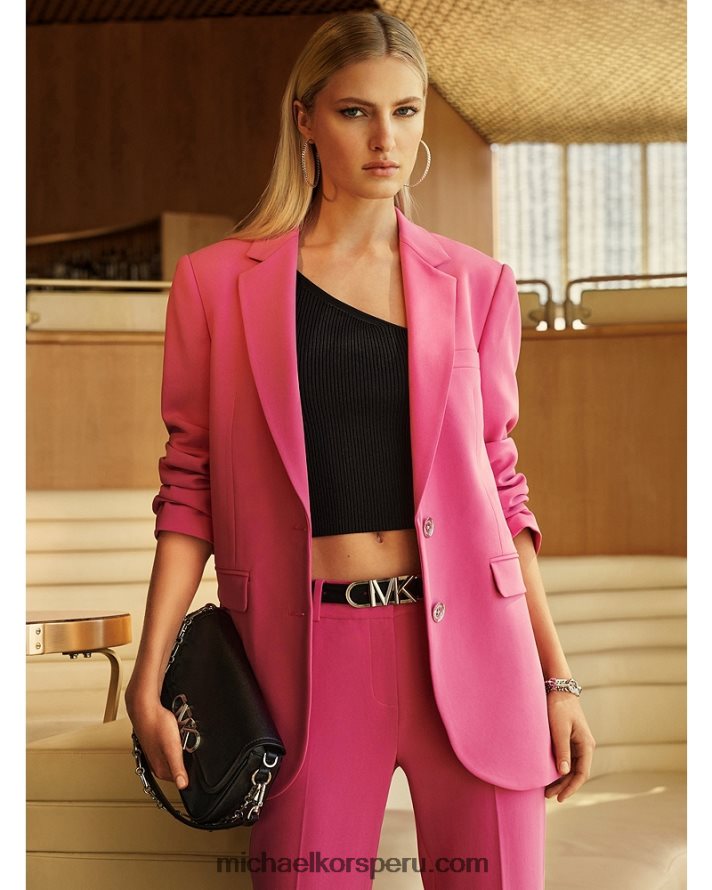 Z48V492 cereza mujer Michael Kors pantalones de crepé