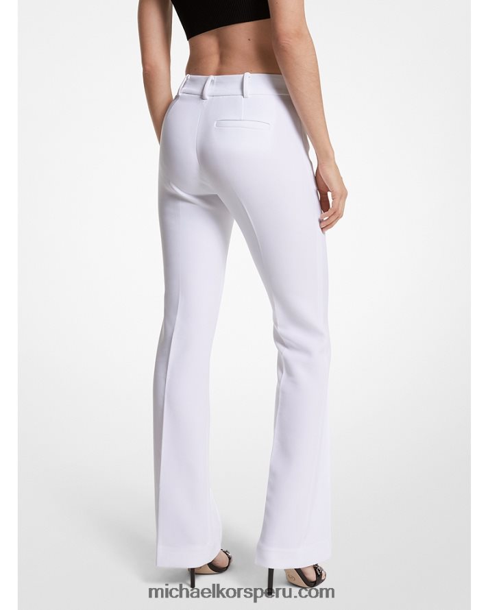 Z48V494 blanco mujer Michael Kors pantalones bootcut tejidos