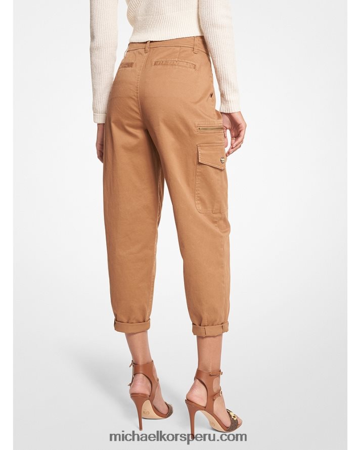 Z48V496 cáscara mujer Michael Kors pantalones cargo de algodón elástico
