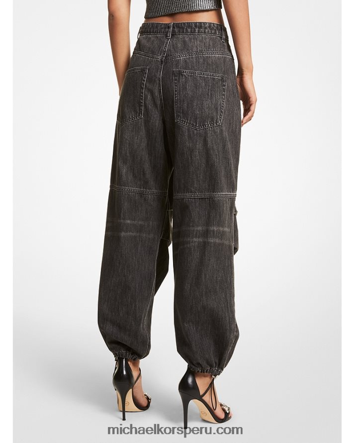 Z48V510 carbón mujer Michael Kors jeans anchos de mezclilla