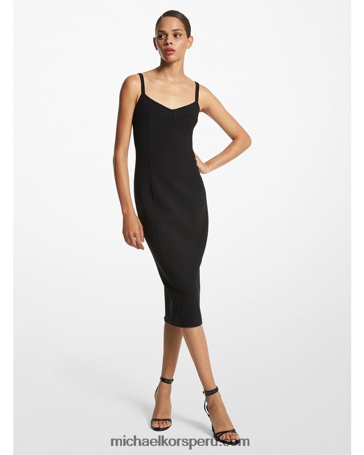 Z48V3388 negro unisexo Michael Kors vestido lencero de lana elástica de la colección