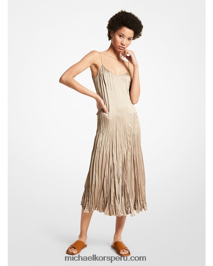 Z48V3753 arena unisexo Michael Kors vestido lencero de charmeuse de satén aplastado de la colección