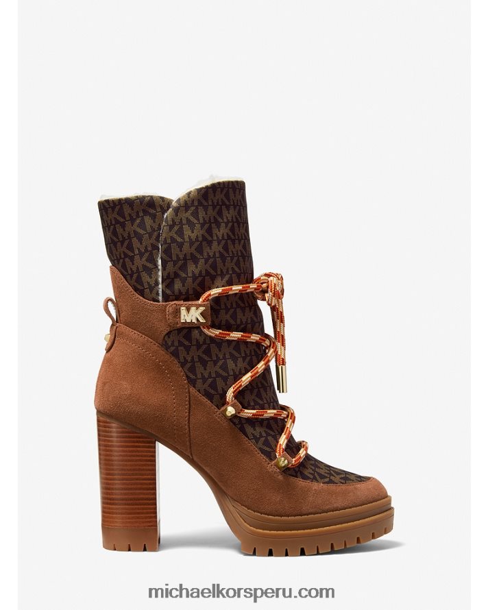 Z48V2095 equipaje mujer Michael Kors bota culver de nailon y nubuck con logo estampado