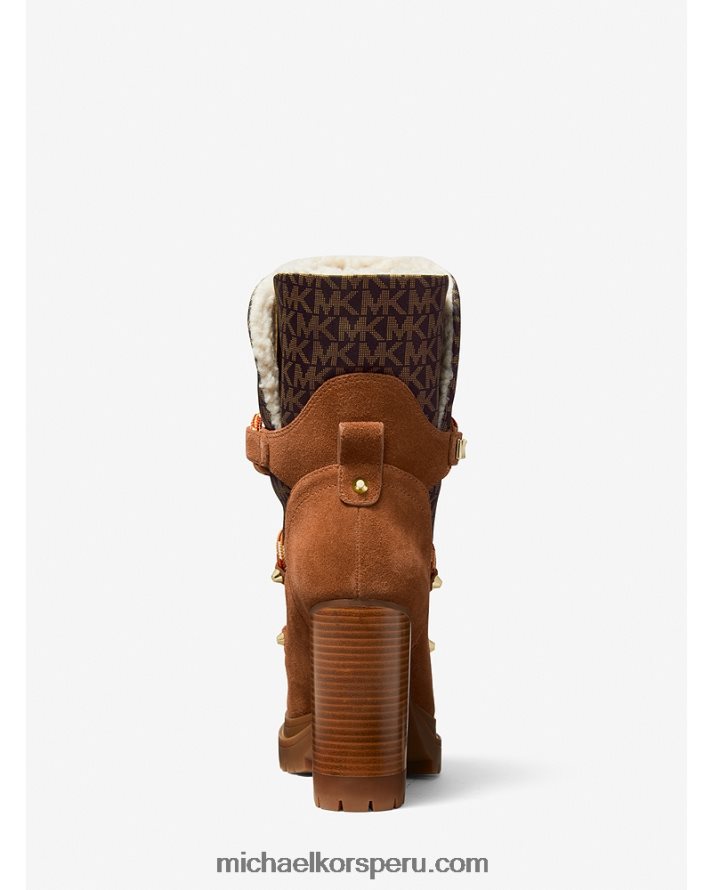 Z48V2095 equipaje mujer Michael Kors bota culver de nailon y nubuck con logo estampado