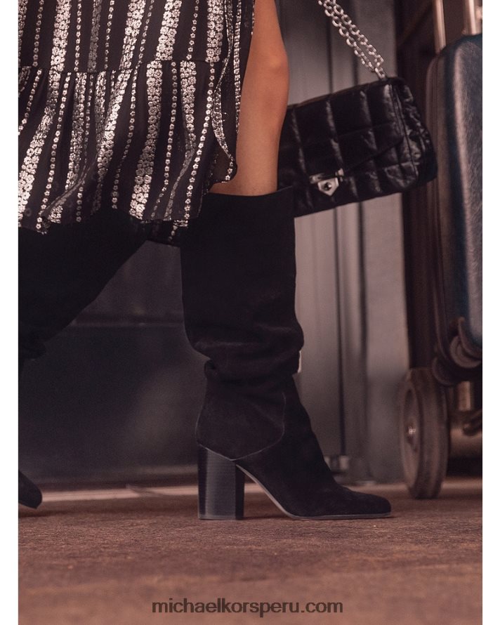 Z48V2125 negro mujer Michael Kors bota de gamuza leigh
