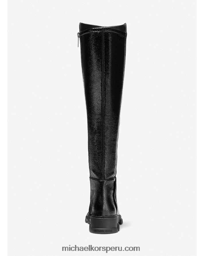 Z48V2134 negro mujer Michael Kors bota de charol craquelado