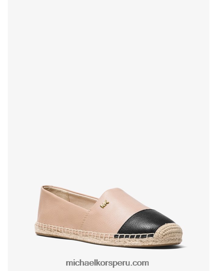 Z48V2225 ostra/negro mujer Michael Kors alpargatas Kendrick de piel sin cordones