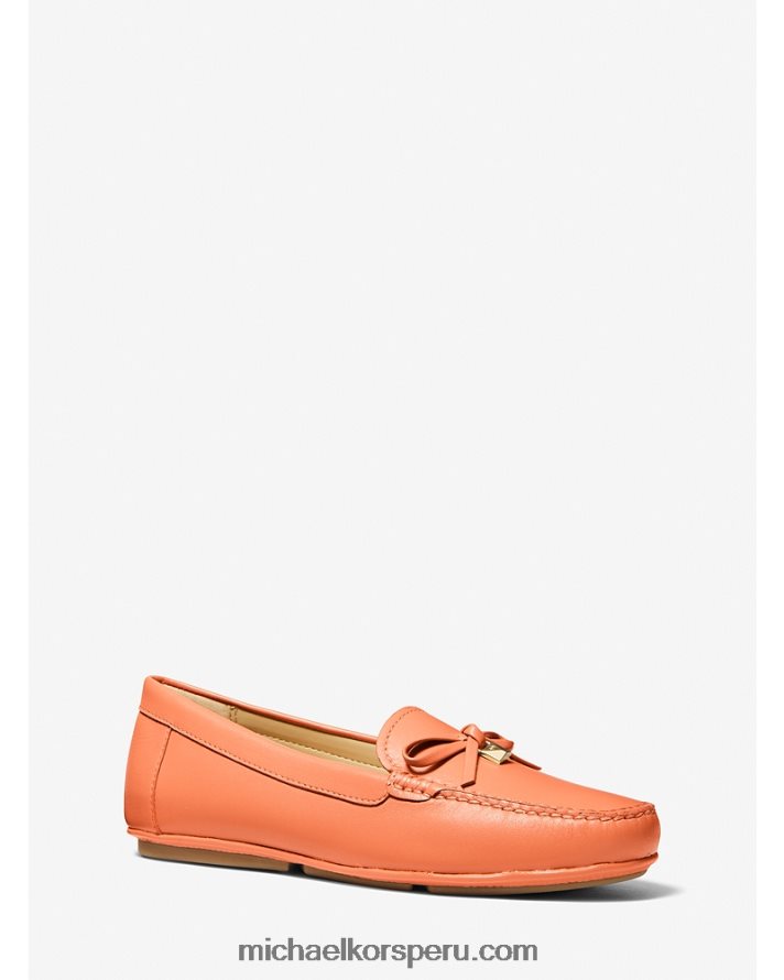 Z48V2228 albaricoque mujer Michael Kors mocasines juliette de piel