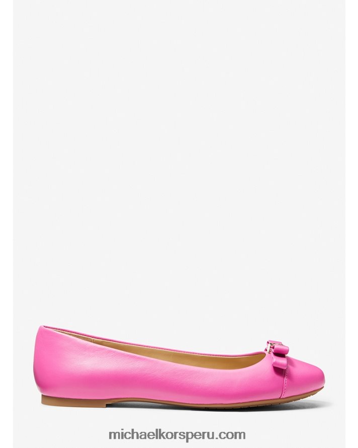 Z48V2242 cereza mujer Michael Kors bailarinas de cuero andrea