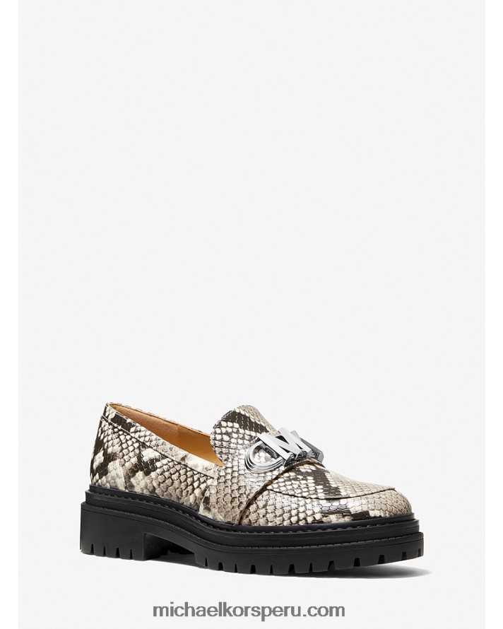 Z48V2246 arena mujer Michael Kors mocasines parker de piel sintética con grabado de serpiente