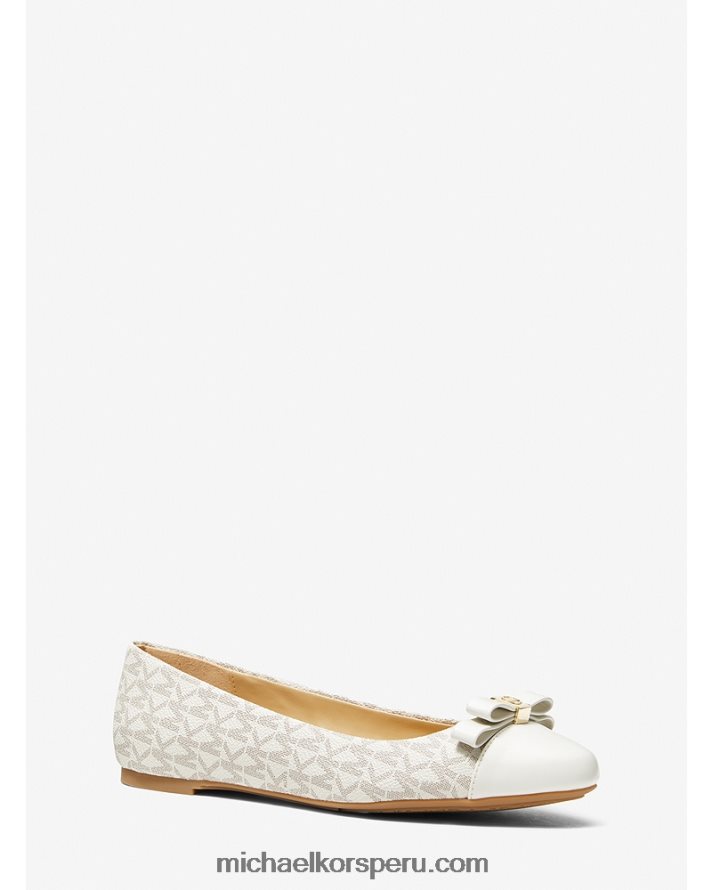 Z48V2249 vainilla mujer Michael Kors bailarinas con logo andrea