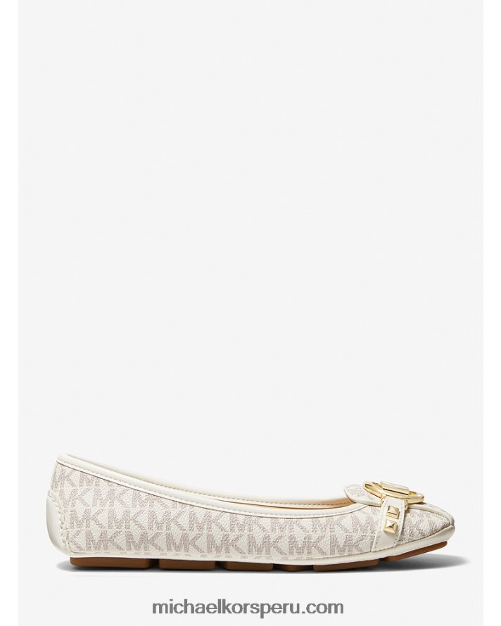 Z48V2262 vainilla mujer Michael Kors mocasines con logo y tachuelas Fulton