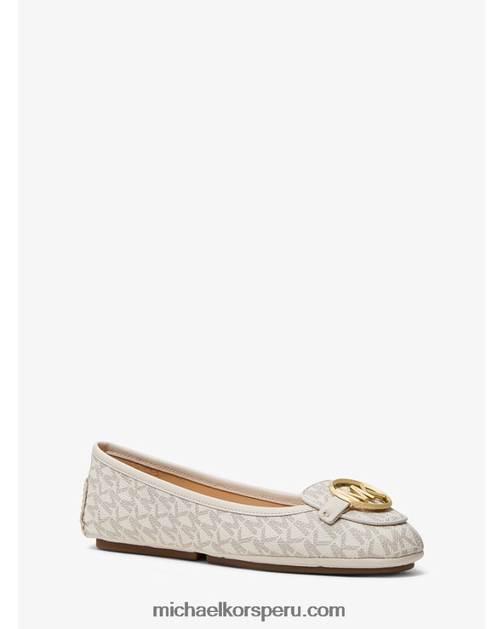 Z48V2276 vainilla mujer Michael Kors mocasines con logo Lillie