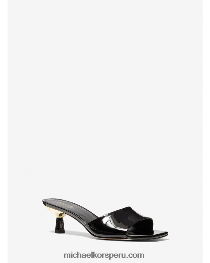 Z48V1842 negro mujer Michael Kors sandalia gatito charol amal