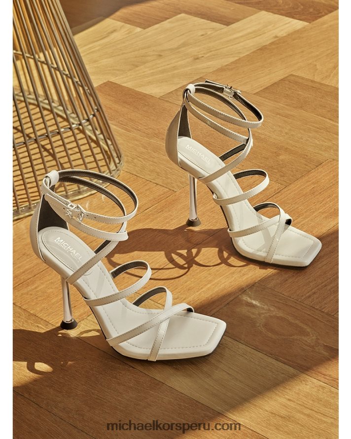 Z48V1858 Blanco óptico mujer Michael Kors sandalia imani de charol