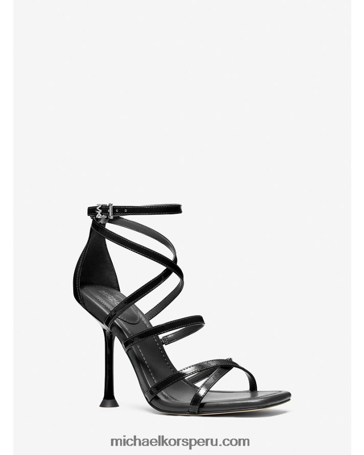 Z48V1864 negro mujer Michael Kors sandalia imani de charol