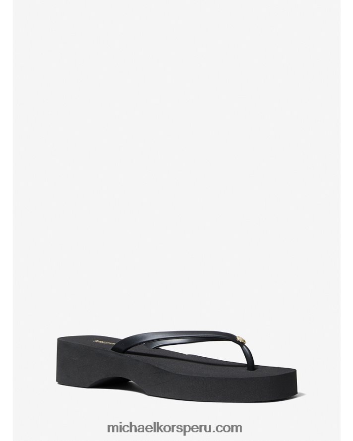 Z48V1867 negro mujer Michael Kors chanclas de pvc lilo