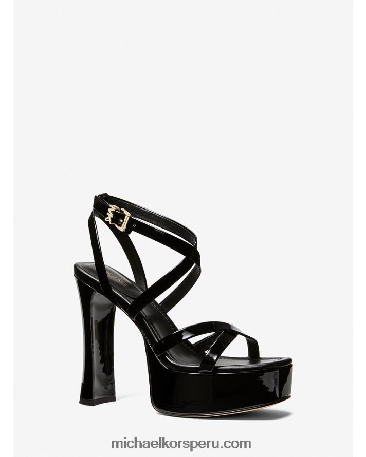 Z48V1890 negro mujer Michael Kors sandalia paola de charol sintético