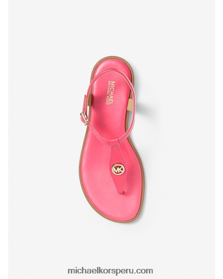 Z48V1895 geranio mujer Michael Kors Sandalia Mallory con tira en T de piel