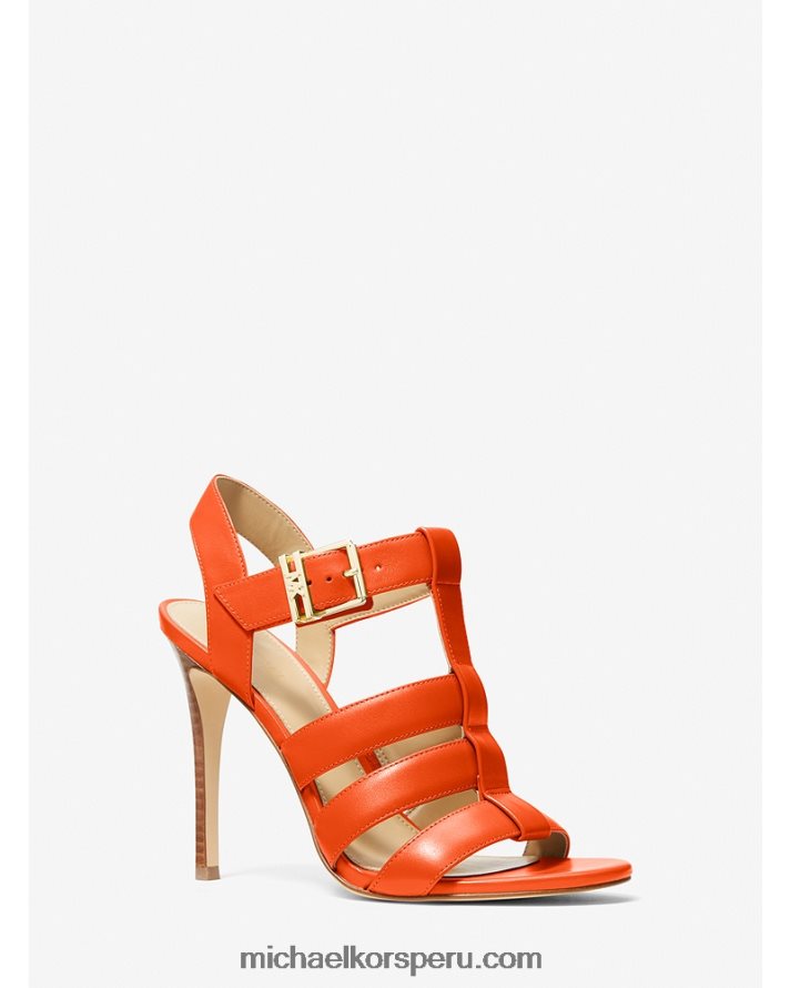 Z48V1924 naranja óptica mujer Michael Kors sandalia jagger de piel