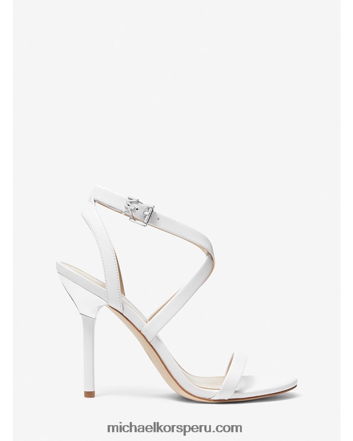 Z48V1938 Blanco óptico mujer Michael Kors sandalia asha de piel