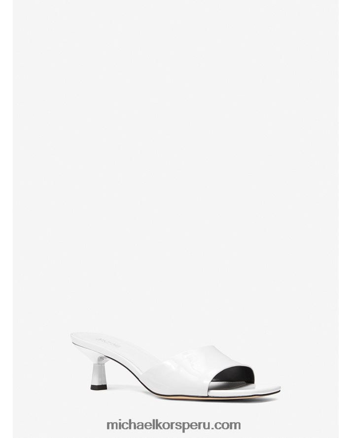 Z48V1965 Blanco óptico mujer Michael Kors sandalia gatito charol amal