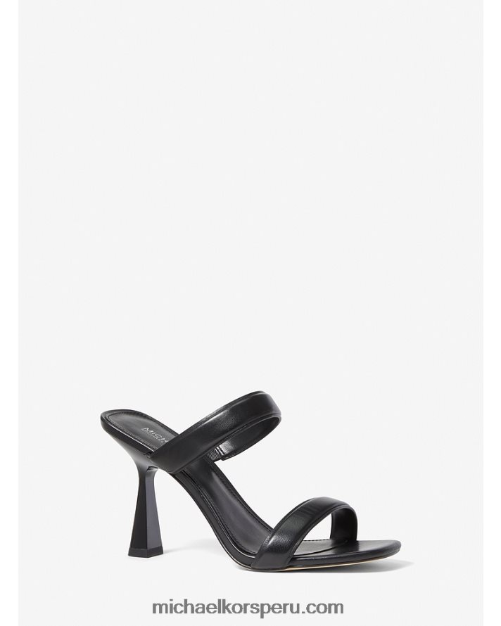 Z48V1967 negro mujer Michael Kors sandalia de piel clara