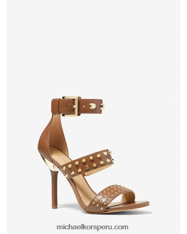 Z48V1968 equipaje mujer Michael Kors sandalia amal astor de piel con tachuelas