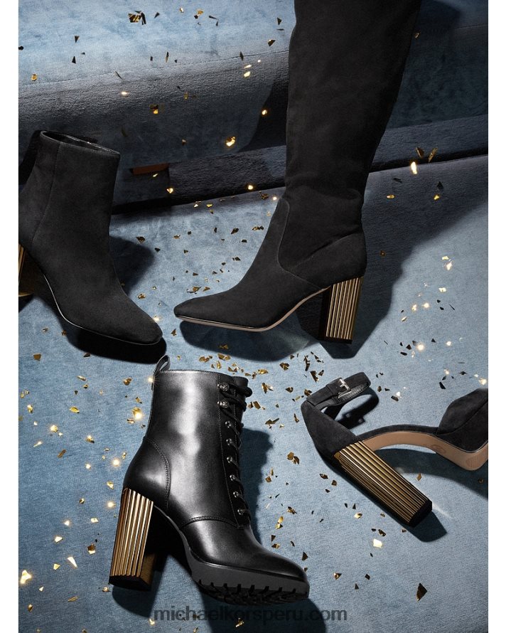 Z48V1982 negro mujer Michael Kors sandalia porter de ante con plataforma