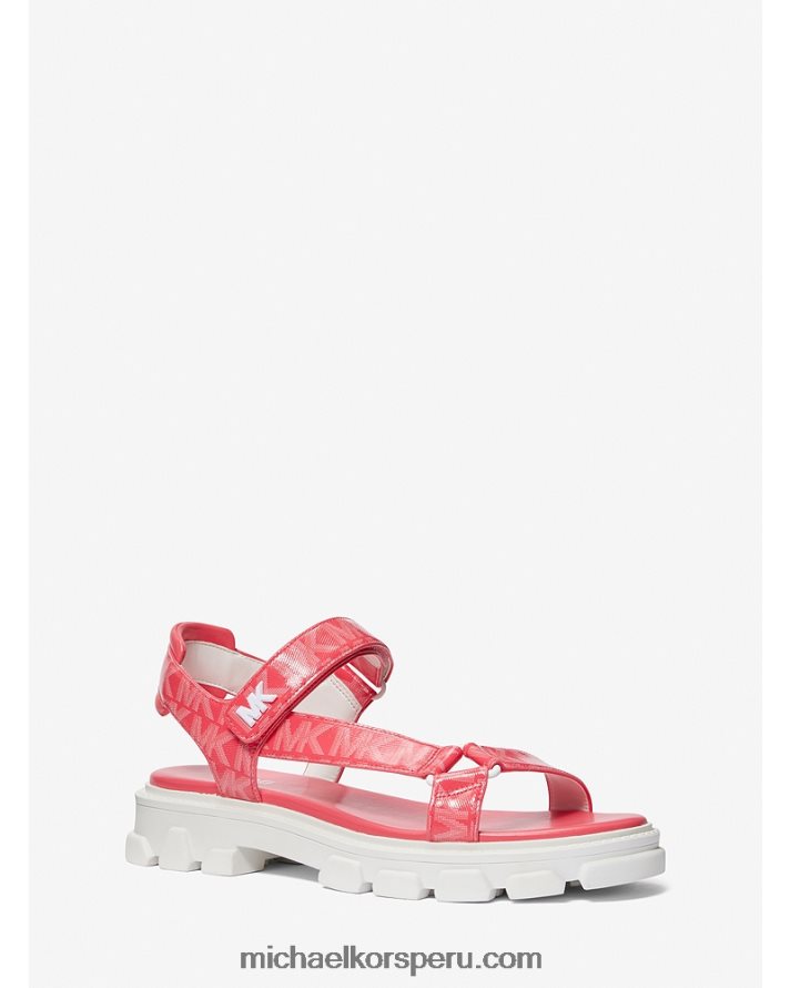 Z48V1984 geranio mujer Michael Kors sandalias Ridley con logo