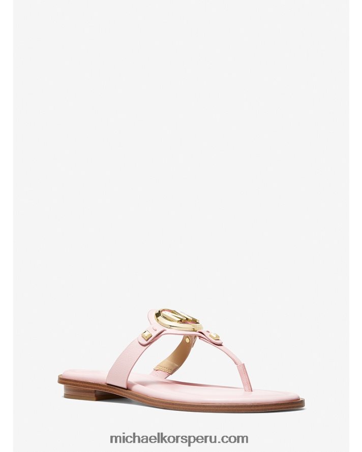 Z48V1999 rubor en polvo mujer Michael Kors sandalias aubrey de piel sintética con correa en T