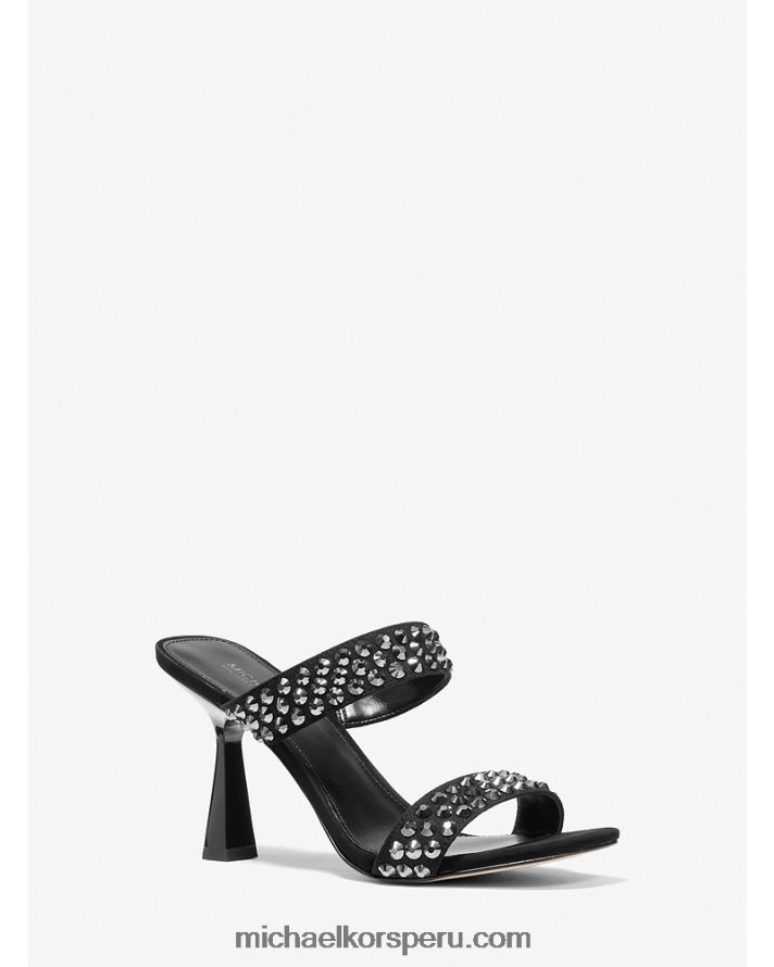 Z48V2032 negro Negro mujer Michael Kors sandalia clara de ante sintético con adornos