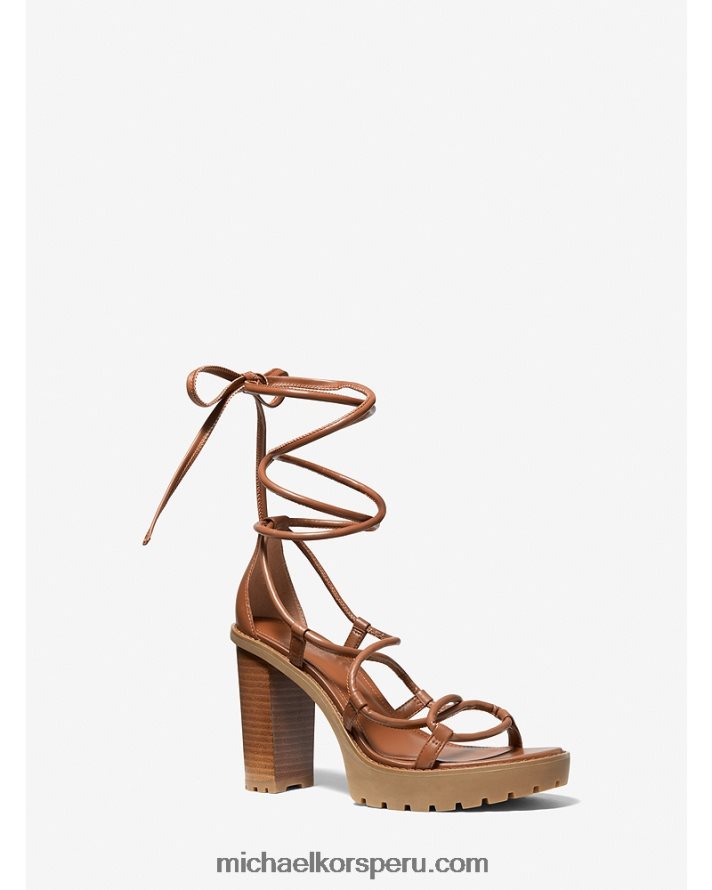 Z48V2046 equipaje mujer Michael Kors sandalia con plataforma de piel vero