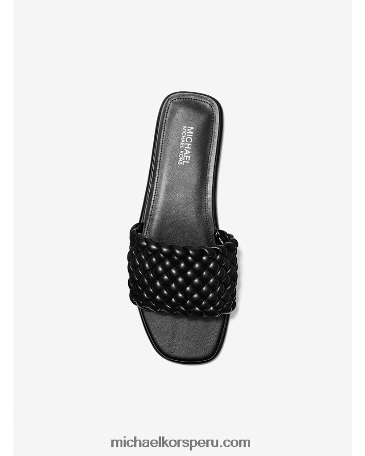 Z48V2060 negro mujer Michael Kors sandalia amelia trenzada