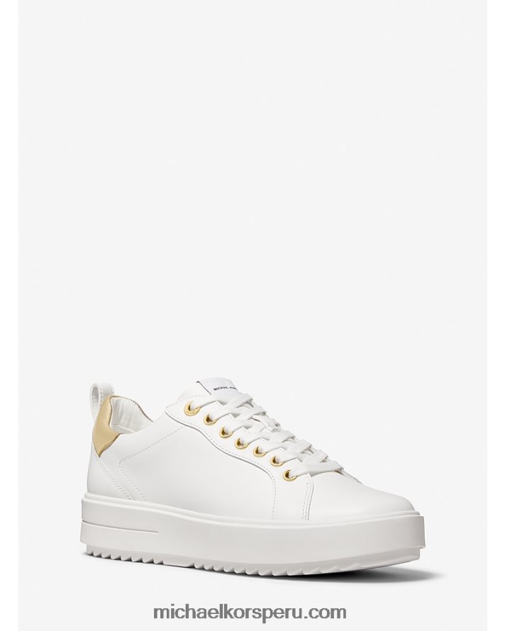 Z48V1703 Blanco óptico mujer Michael Kors zapatillas Emmett de piel