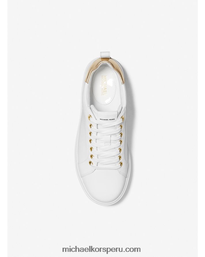 Z48V1703 Blanco óptico mujer Michael Kors zapatillas Emmett de piel